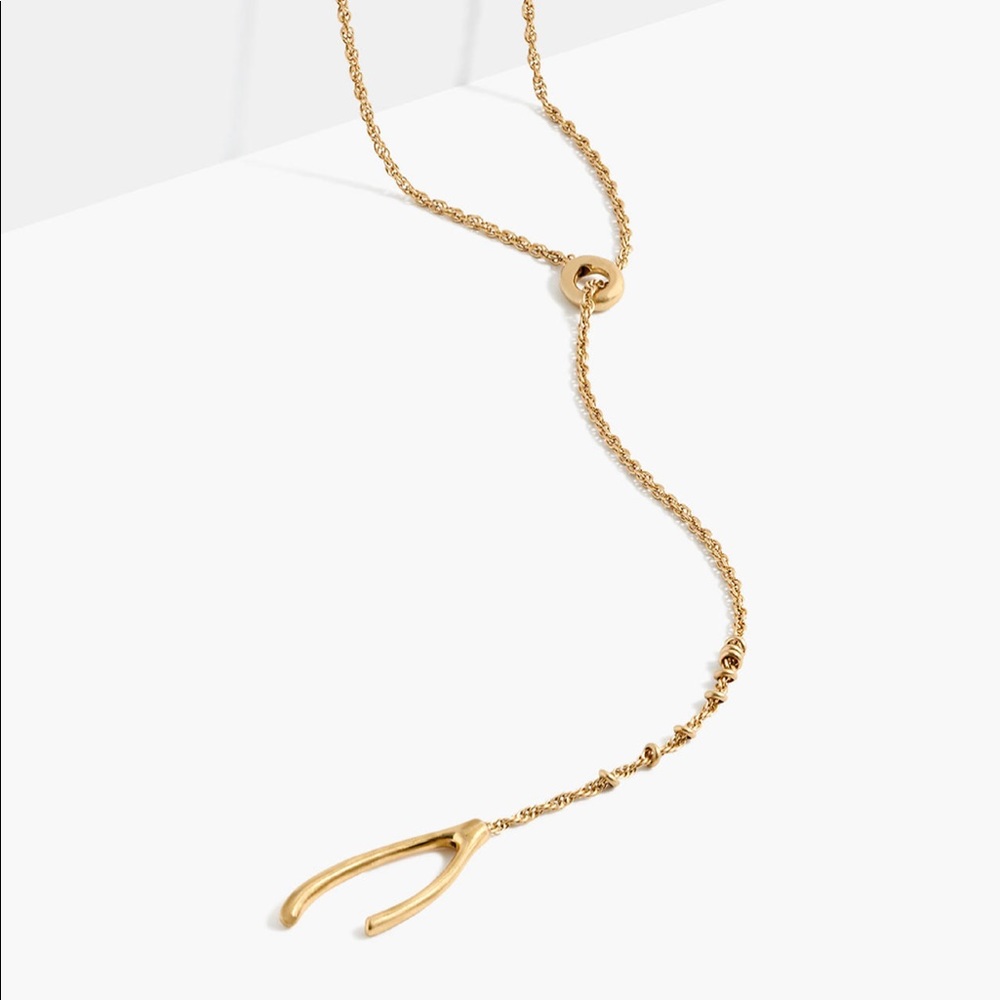 Wishbone Lariat Necklace